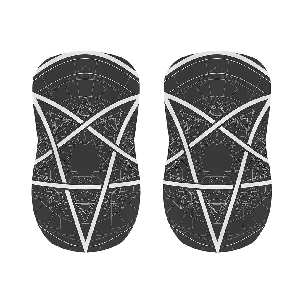 Geometric Inverted Pentagram Print Bar Stool Covers