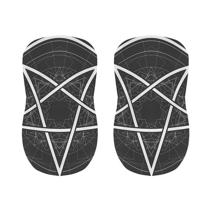 Geometric Inverted Pentagram Print Bar Stool Covers