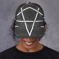 Geometric Inverted Pentagram Print Baseball Cap