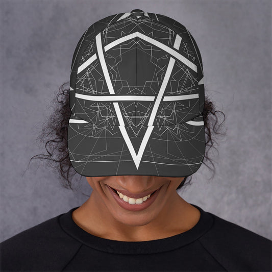 Geometric Inverted Pentagram Print Baseball Cap