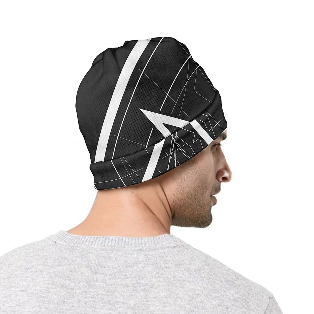 Geometric Inverted Pentagram Print Beanie