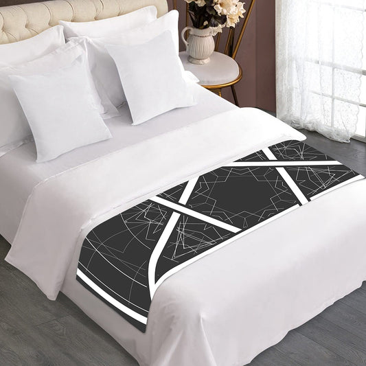 Geometric Inverted Pentagram Print Bed Runner