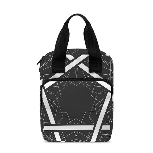 Geometric Inverted Pentagram Print Bible Tote Bag