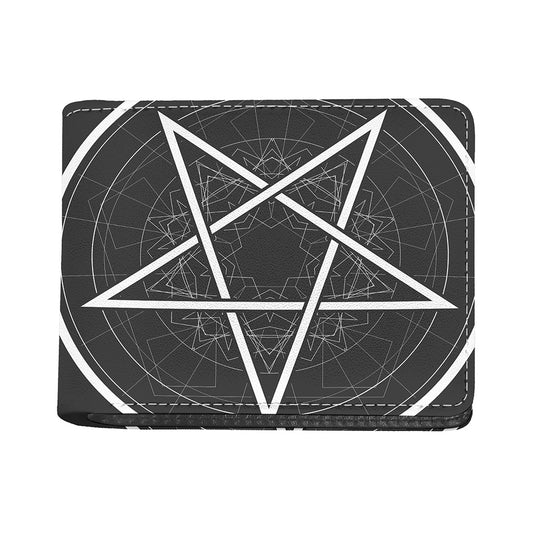 Geometric Inverted Pentagram Print Bifold Wallet
