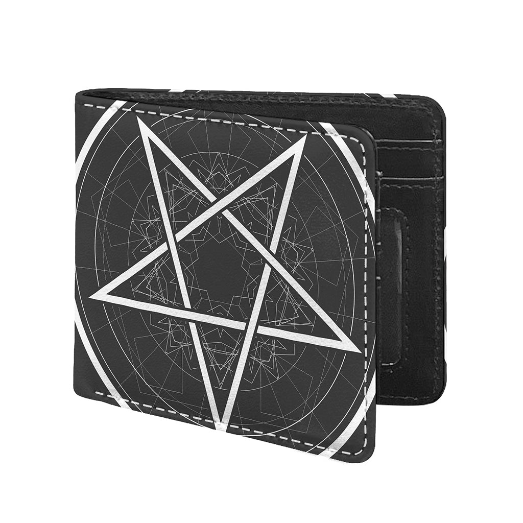 Geometric Inverted Pentagram Print Bifold Wallet