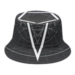 Geometric Inverted Pentagram Print Bucket Hat
