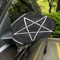 Geometric Inverted Pentagram Print Car Side Mirror Covers