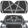 Geometric Inverted Pentagram Print Car Windshield Sun Shade
