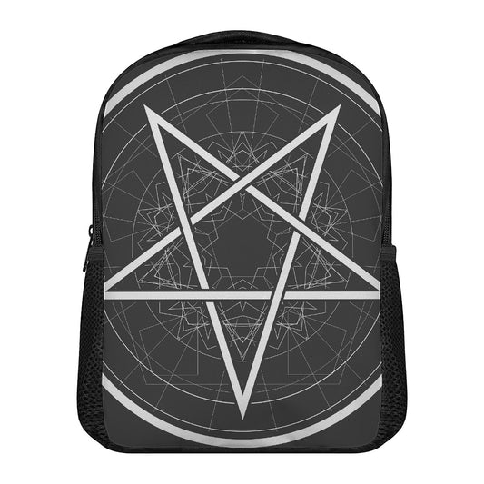 Geometric Inverted Pentagram Print Casual Backpack