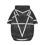 Geometric Inverted Pentagram Print Dog Zip Up Hoodie