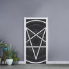 Geometric Inverted Pentagram Print Door Sticker