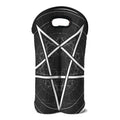 Geometric Inverted Pentagram Print Double Neoprene Wine Tote