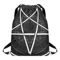 Geometric Inverted Pentagram Print Drawstring Backpack