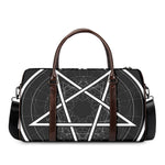 Geometric Inverted Pentagram Print Duffle Bag