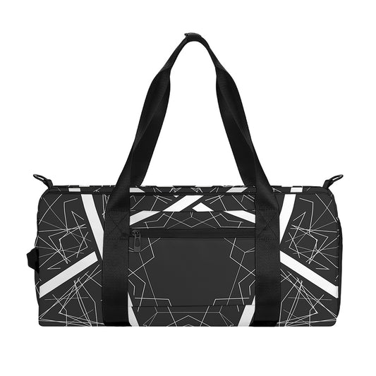 Geometric Inverted Pentagram Print Gym Bag