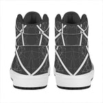 Geometric Inverted Pentagram Print High Top Leather Sneakers
