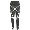 Geometric Inverted Pentagram Print High-Waisted Pocket Leggings