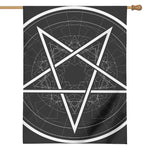 Geometric Inverted Pentagram Print House Flag