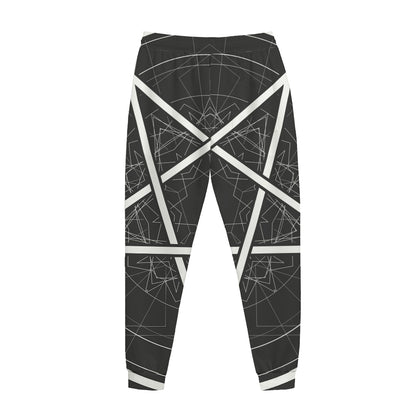 Geometric Inverted Pentagram Print Jogger Pants