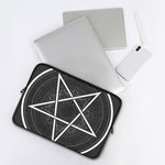Geometric Inverted Pentagram Print Laptop Sleeve