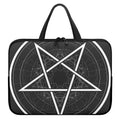 Geometric Inverted Pentagram Print Laptop Sleeve With Handle