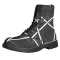 Geometric Inverted Pentagram Print Lace-Up Boots