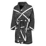 Geometric Inverted Pentagram Print Men's Bathrobe