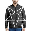 Geometric Inverted Pentagram Print Men's Bomber Jacket