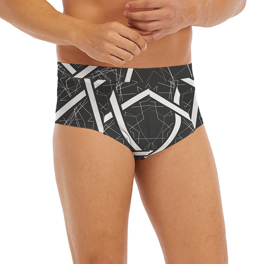Geometric Inverted Pentagram Print Men's Briefs