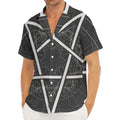 Geometric Inverted Pentagram Print Men's Deep V-Neck Shirt