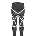 Geometric Inverted Pentagram Print Men's Leggings