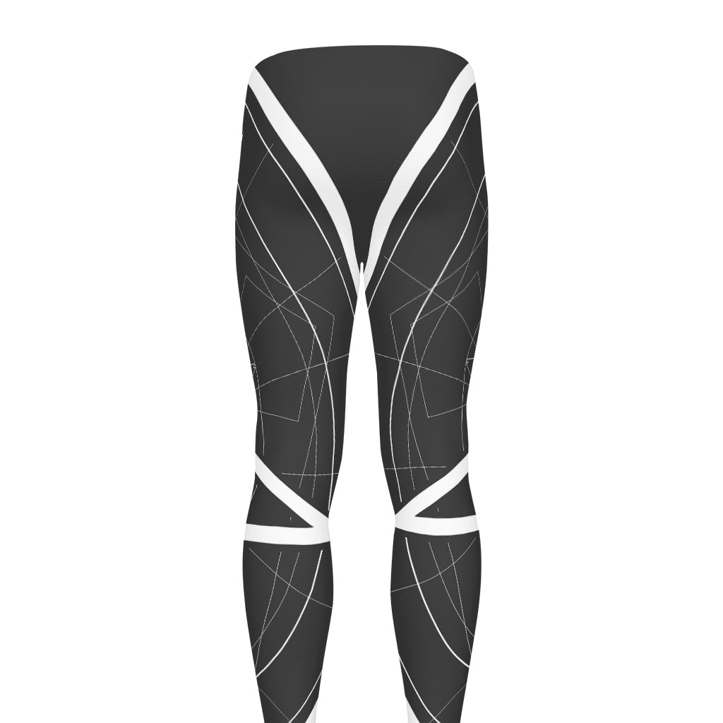 Geometric Inverted Pentagram Print Men's leggings