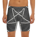 Geometric Inverted Pentagram Print Men's Long Boxer Briefs