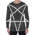 Geometric Inverted Pentagram Print Men's Long Sleeve T-Shirt