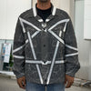 Geometric Inverted Pentagram Print Men's Shirt Jacket