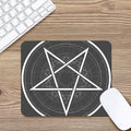 Geometric Inverted Pentagram Print Mouse Pad