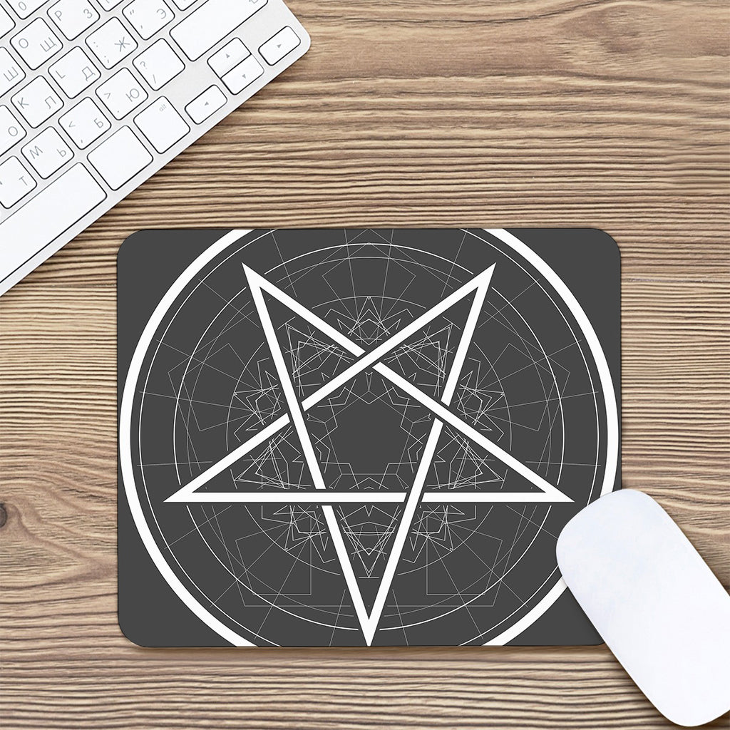 Geometric Inverted Pentagram Print Mouse Pad