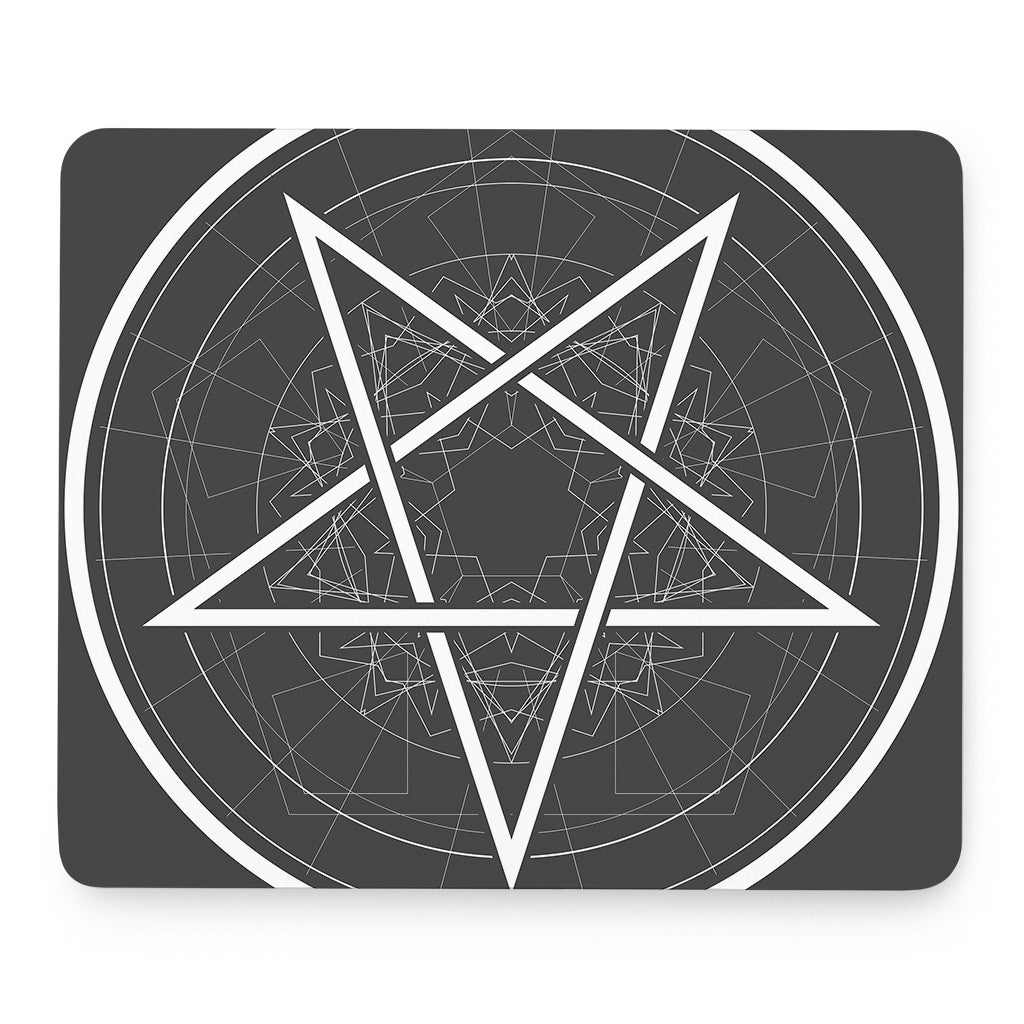 Geometric Inverted Pentagram Print Mouse Pad