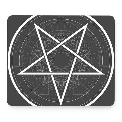 Geometric Inverted Pentagram Print Mouse Pad