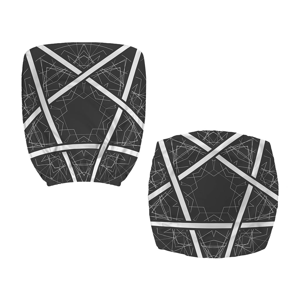Geometric Inverted Pentagram Print Office Chair Cover