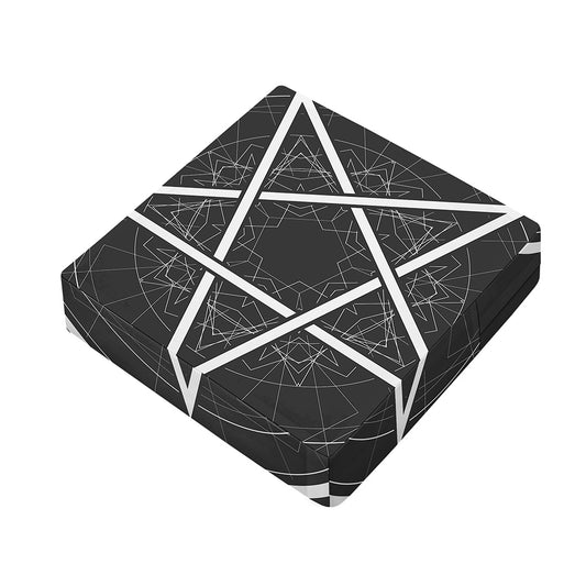 Geometric Inverted Pentagram Print Outdoor Seat Cushion Cover