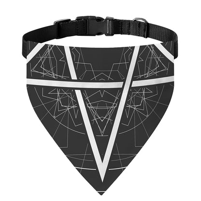 Geometric Inverted Pentagram Print Over The Collar Dog Bandana