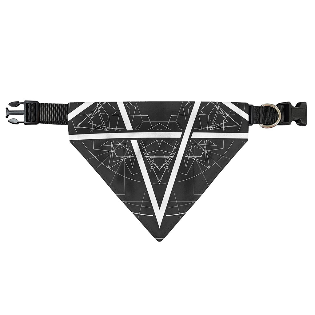 Geometric Inverted Pentagram Print Over The Collar Dog Bandana