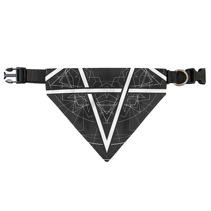 Geometric Inverted Pentagram Print Over The Collar Dog Bandana