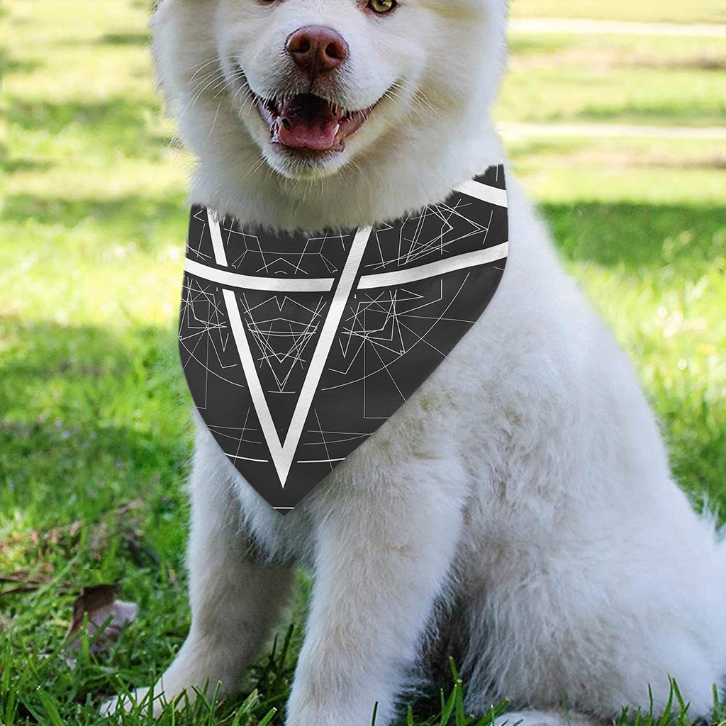 Geometric Inverted Pentagram Print Over The Collar Dog Bandana