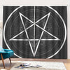 Geometric Inverted Pentagram Print Pencil Pleat Curtains