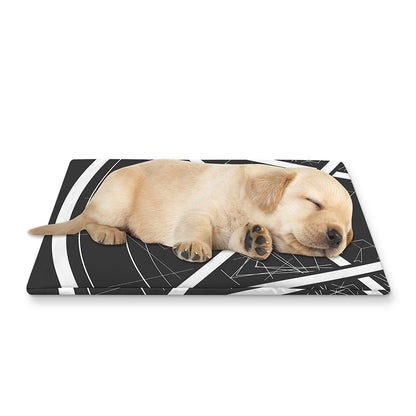 Geometric Inverted Pentagram Print Pet Cooling Mat Cover