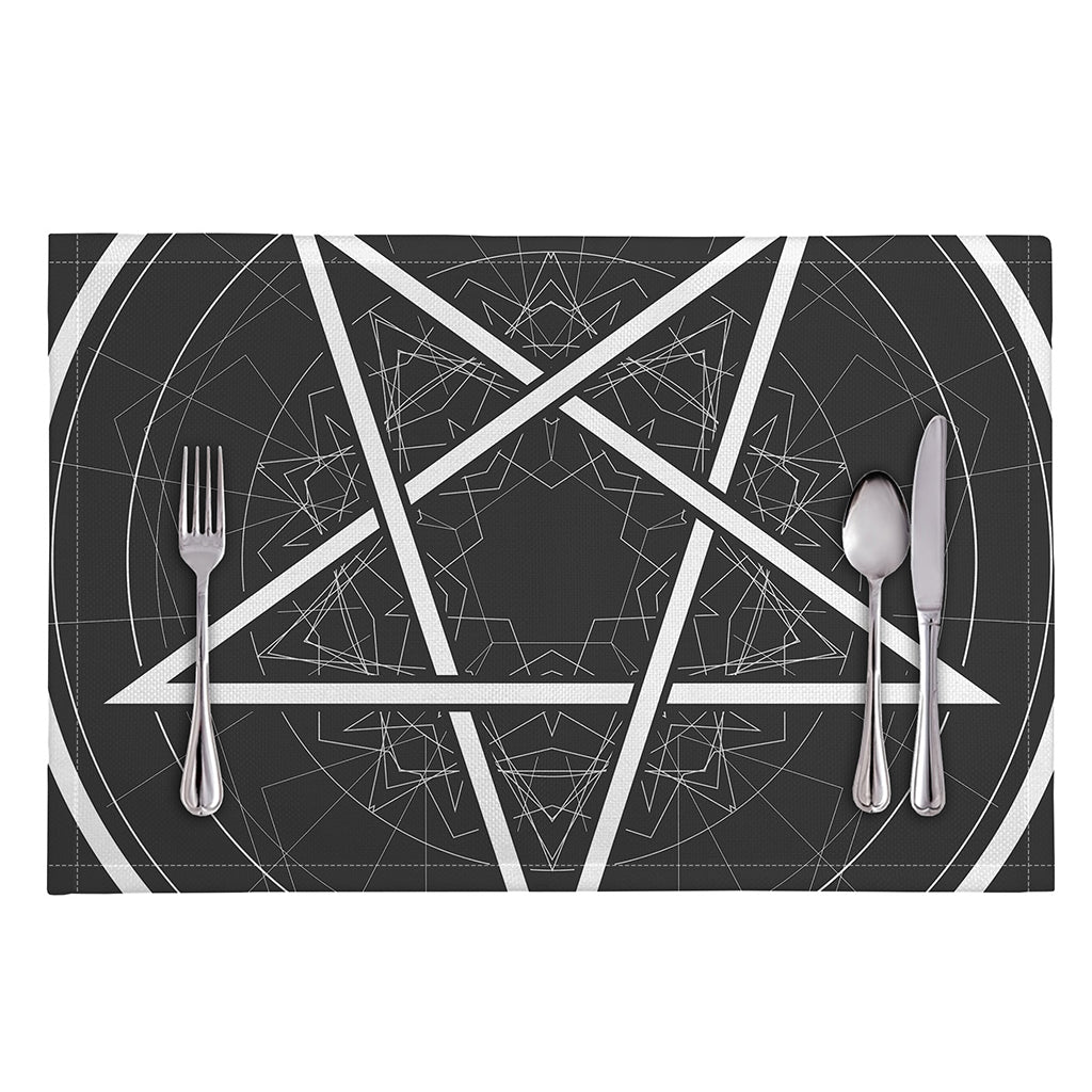 Geometric Inverted Pentagram Print Placemat