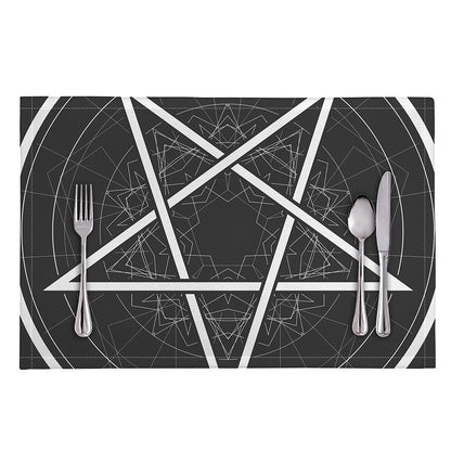 Geometric Inverted Pentagram Print Placemat