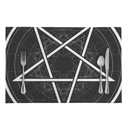 Geometric Inverted Pentagram Print Placemat